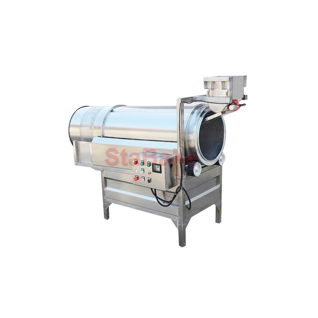 Stainless Steel Continuous Drum Mixer Seasoning Machine Food Flavoring Machine