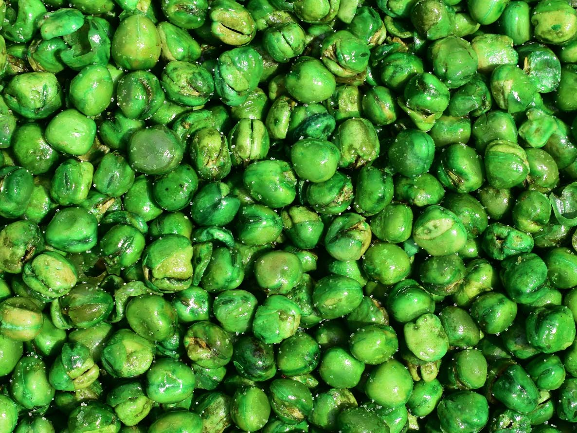 Fried garden peas